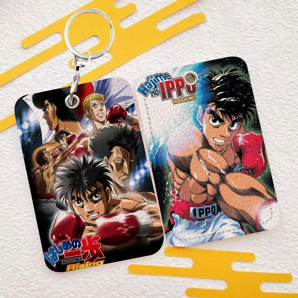 

Кожаный чехол для карт H-Hajime No Ippo (Аниме Бокс) с брелоком – надежный держатель для карт общественного транспорта