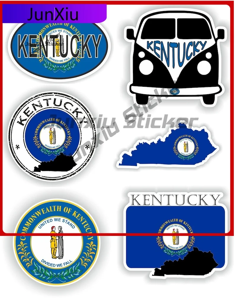 

Kentucky Flag United States Vinyl Stickers Travel Vacation Decals Exterior Suv Car Decals Stickers Bumper Ebike Sticker Funny