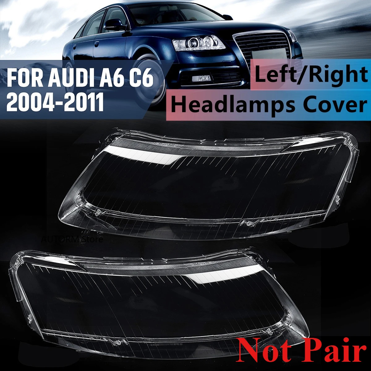 

Крышка фары, абажур, абажур, корпус фары для Audi A6 C6 2004-2011, крышка абажура для фар