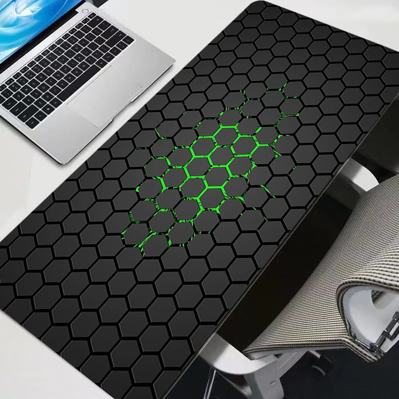 Mouse Pad Anime hexagon Gaming Accessories PC Gamer alfombrilla xxl Computer Desk Mat Laptop Varmilo Keyboard Mousepad