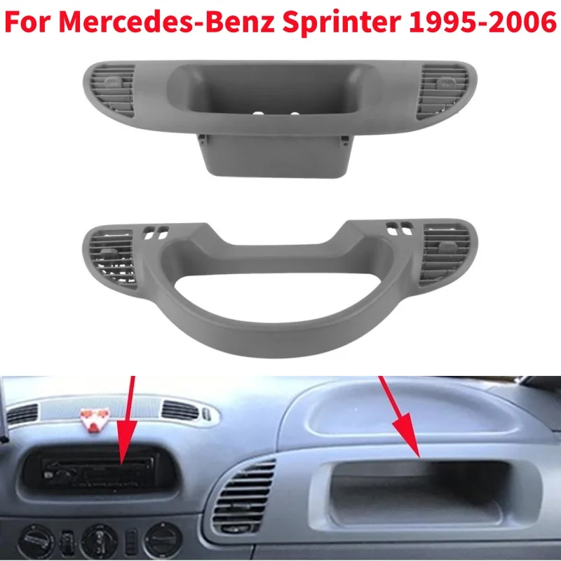 

Комплект из 2 шт. для Mercedes-Benz Sprinter 1995-2006: Корпус приборной панели и вентиляционное отверстие воздуховода приборной панели, детали интерьера автомобиля