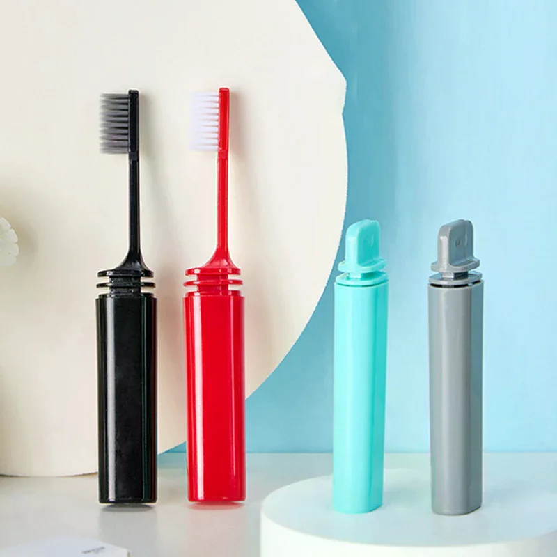 1Pcs Portable Travel Toothbrush Foldable Soft Hair Dental Brush Folding Efficient Teethbrush Adult Toothbrush