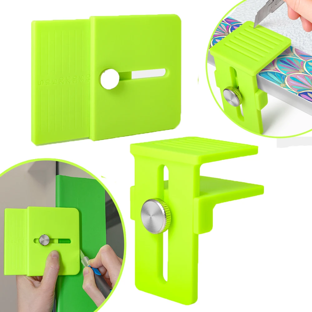 

FOSHIO 2pcs Precious Film Application Edge Cutting Tool 2-In-1 Decorative Protective Film Margin Measurement Cutting Accessories