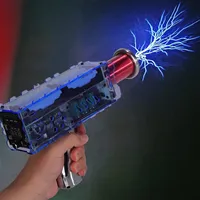 Fourth Generation Handheld Tesla Coil Punk Tech Style Decoration 10CM Artificial Arc Support Voltage Display