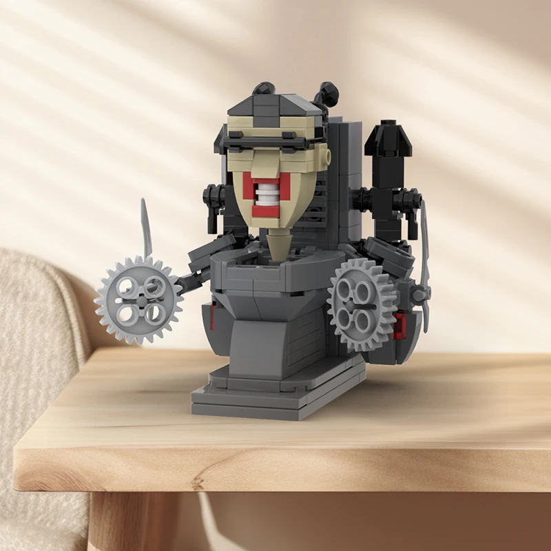 โมเดลหุ่นยนต์ช่างซ่อมห้องน้ำแบบสองใบมีด - ตัวต่อสร้างสรรค์จากภาพยนตร์ยอดนิยม เหมาะสำหรับเป็นของขวัญวันฮาโลวีนและคริสต์มาส