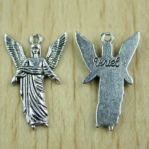 21pcs 24*14mm Uriel  Archangel Charms In Tibetan Silver Color Charms for Jewelry Making 7 archangels