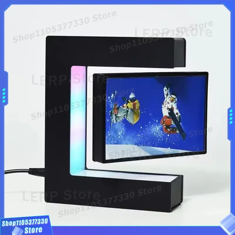 Magnetic Floating Picture Frame for Wall Decor Modern Minimalist Photo Display Light Suspension Art Holder Home Office