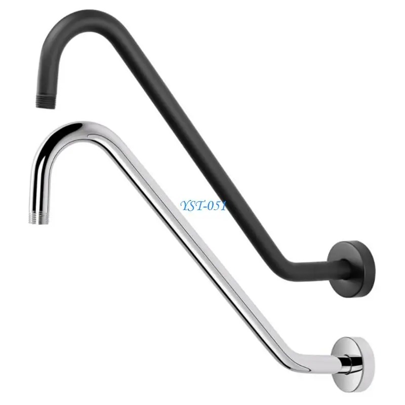 

E15A Stainless Steel J Type Shower Arm Extension Rod Tallers Large Cover Bathroom