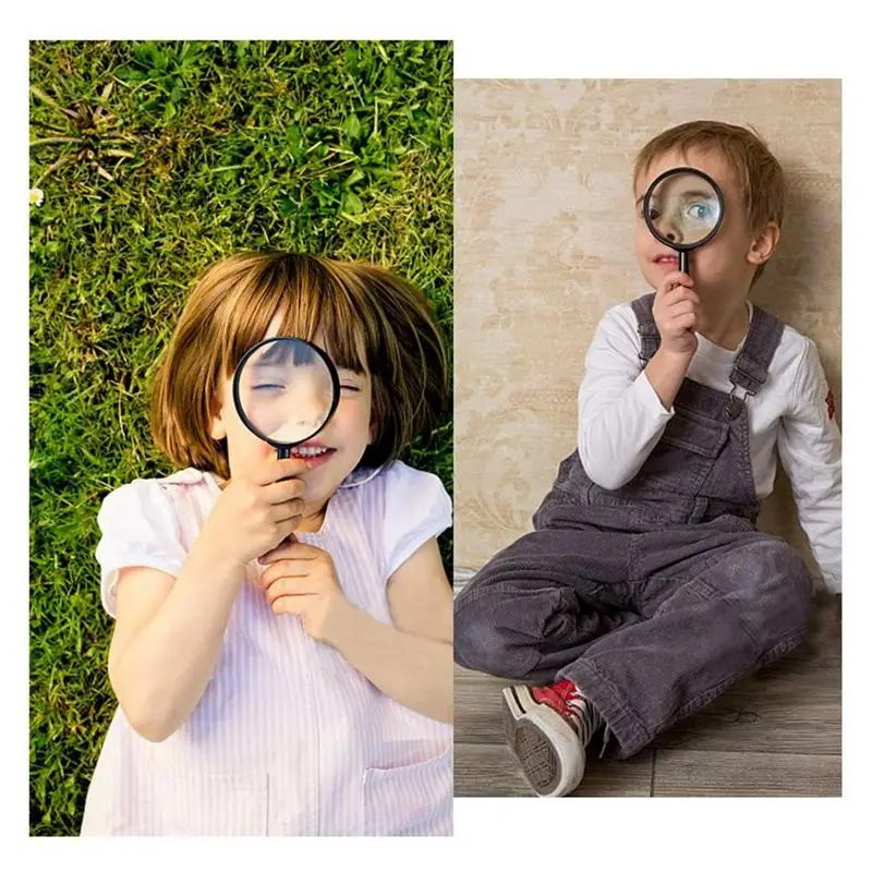 BAAR-Kids Magnifying Glass 40 Pcs, Plastic Handheld Mini Portable Magnifying Glass Small Children Magnifier For Explorer