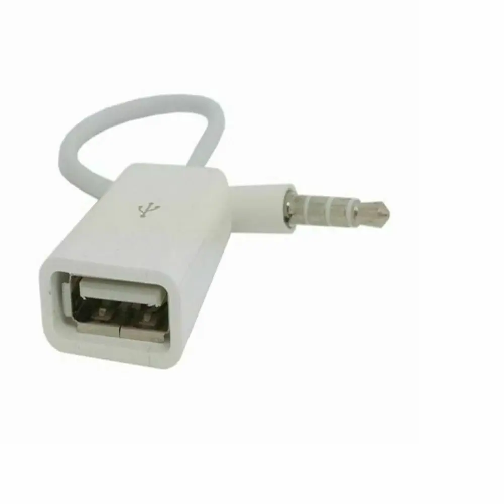 Portable USB To 3.5mm Car Aux To USB USB Adapter Cable Car Accessories Converter Car Audio Cable Flash Drive Port