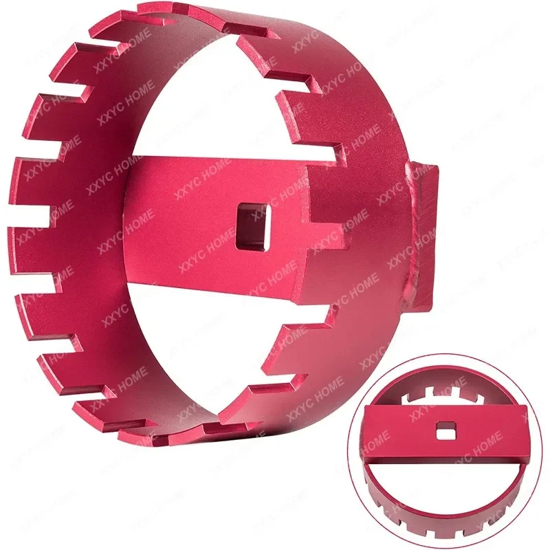 

ANX 69800 Fuel Pump Socket Lock Ring Removal Tool Fuel Tank Lock Ring Wrench for S60,S80,V70,XC70 and XC90 Red Cover Left