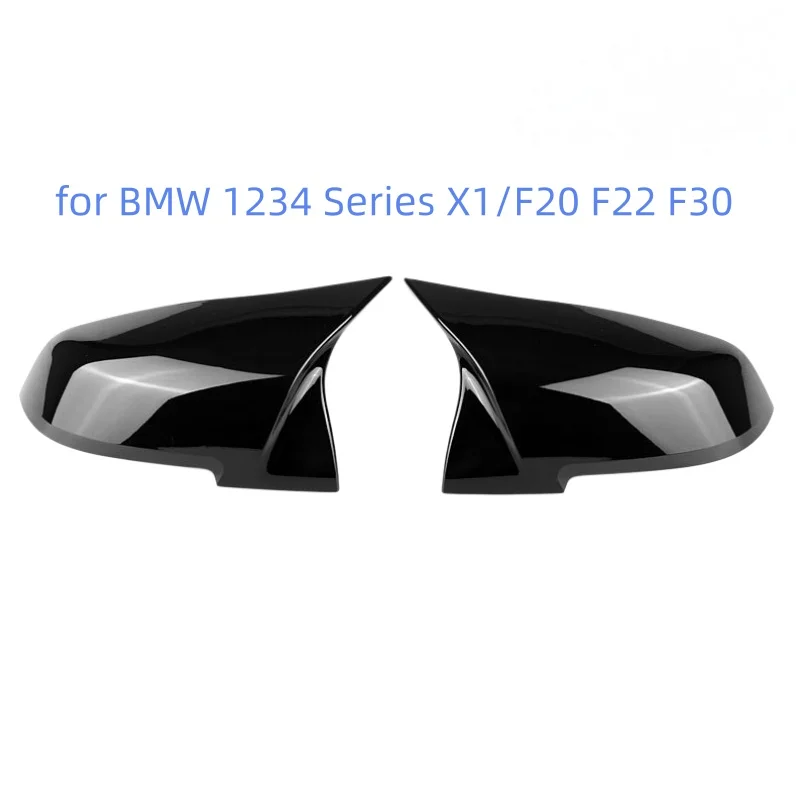 

Applicable for BMW 1234 Series X1/F20 F22 F30, Glossy Black Replaceable ABS Horn Style Modified Rearview Mirror Cover