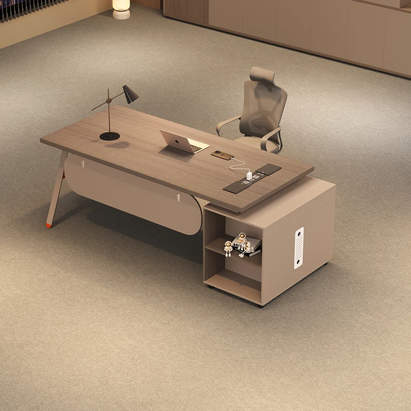 

Light Luxury Simple Boss Table Modern Designer Customization Reading Storage Desk Filing Cabinets Bureau Meuble Furniture