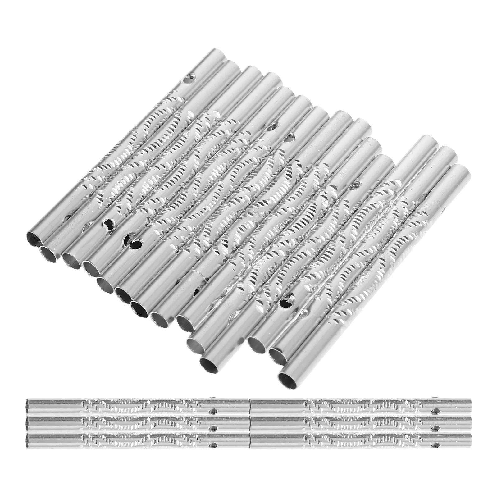 

20Pcs Wind Chime Metal Tubes Aluminum Hollow DIY Kit Crisp Tone Easy Assembly Sturdy for Outdoor Indoor Decoration Wind Chime