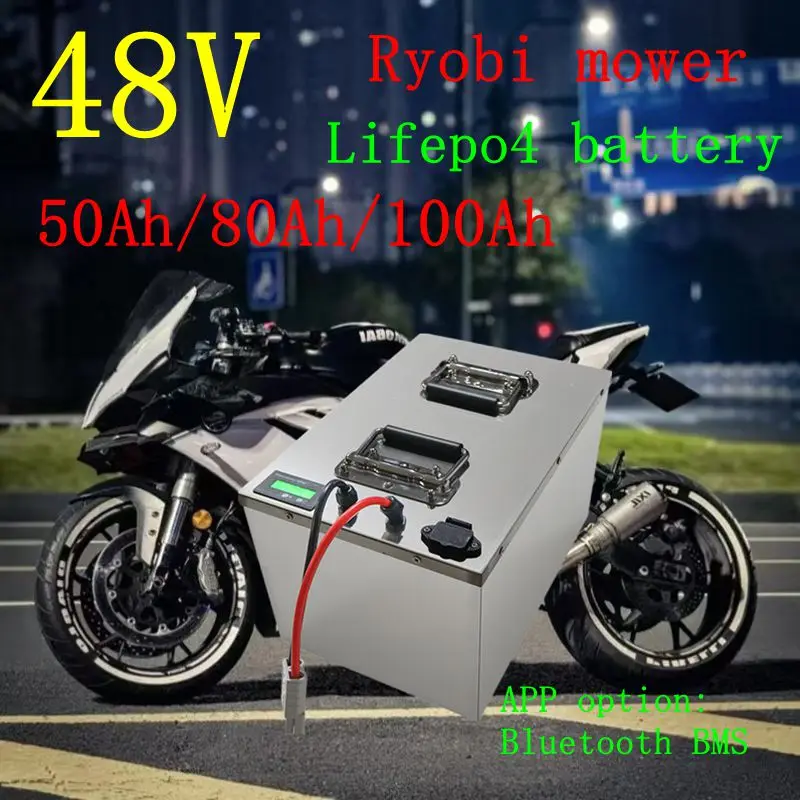 

48V 50AH 80Ah 100Ah Lifepo4 lithium battery pack for Ryobi RM480e RM300e ZT480ex 300MV Zero Turn electric riding mower
