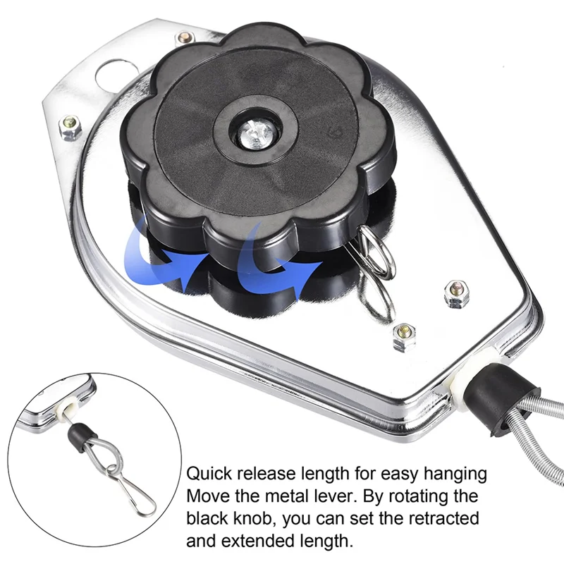 ที่ยึดเครื่องมือแบบสปริงยืดหดได้ A76X พร้อมอุปกรณ์เสริม รองรับน้ำหนัก 6.6-11 ปอนด์ (3-5 กิโลกรัม) สีแดง สำหรับอุปกรณ์แขวนในสายการประกอบ