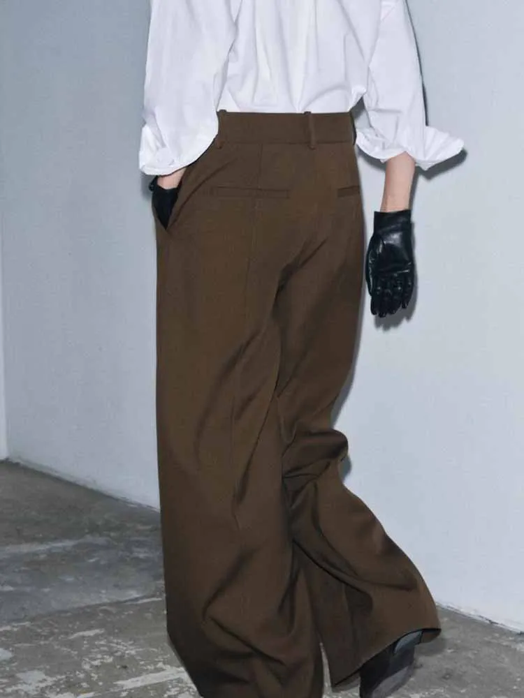 Neuzugänge im europäischen und amerikanischen Winterstil, modische und vielseitige, lässige Pendlerhose mit hoher Taille für Damen