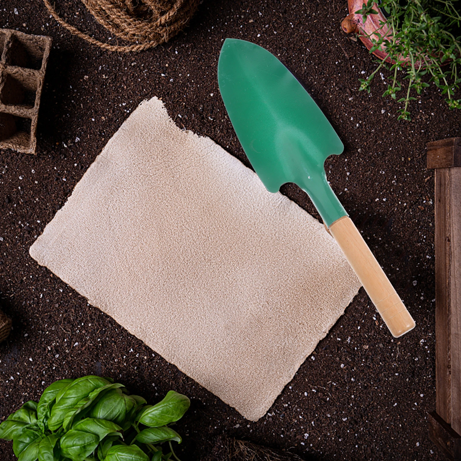 

2Pcs Metal Handheld Trowel Homegrown Gardening Tool Flowerpot Shovel Break Spade Scoop for Garden Plant