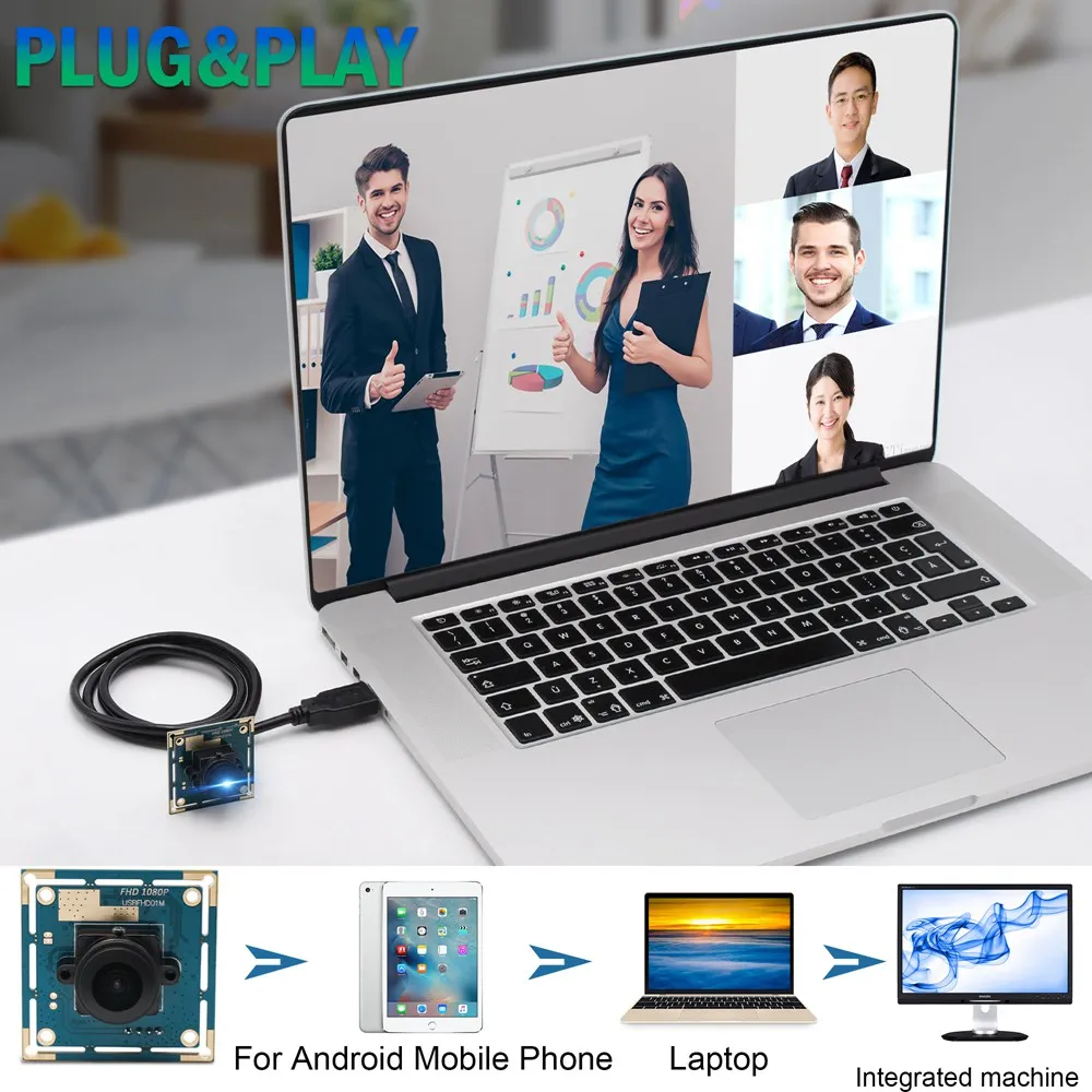 ELP 1080P 풀 HD 광각 USB 카메라 모듈, OV2710 640x480 120fps 미니 웹콤, 로봇용 180 도 어안 렌즈 포함