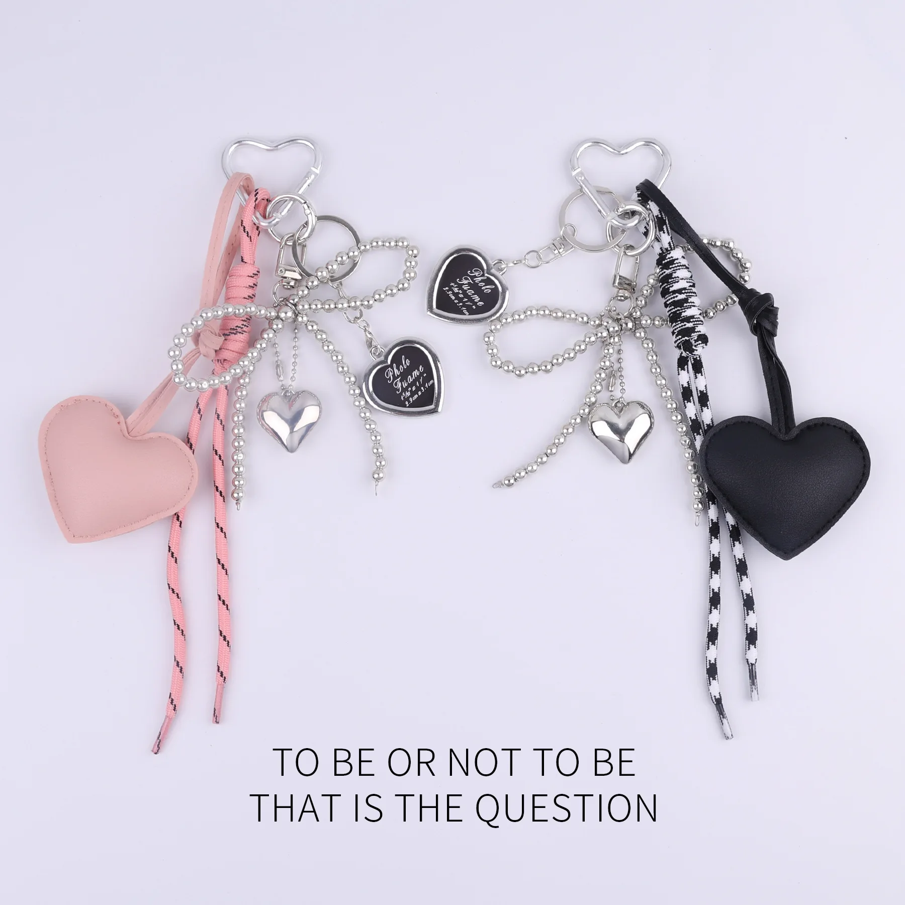 INS نمط Kawaii كوريا العصرية القلب الجلود حقيبة سلسلة مفاتيح حزمة ديكور قلادة اكسسوارات الإبداعية مفتاح سلسلة مجوهرات العصرية #1