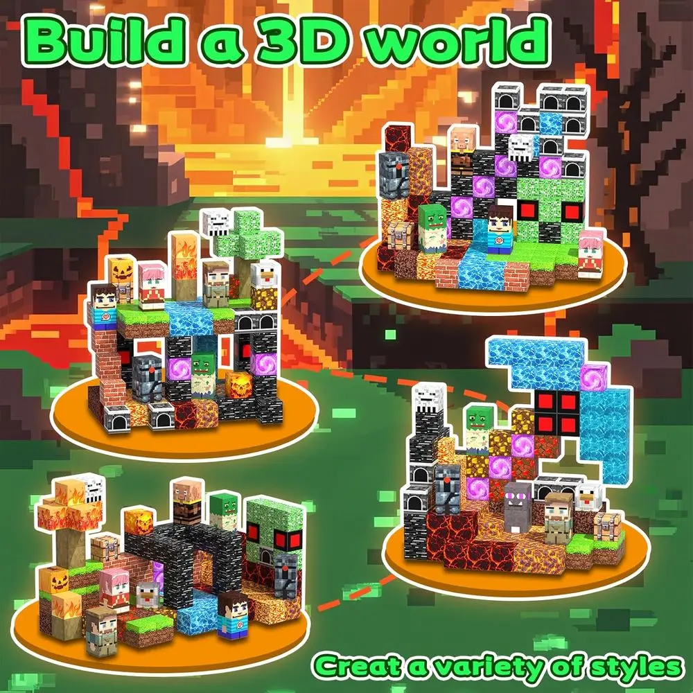 Magnetic Building Blocks - 150-Piece Set for Kids, Ideal Gift for Ages 3-12