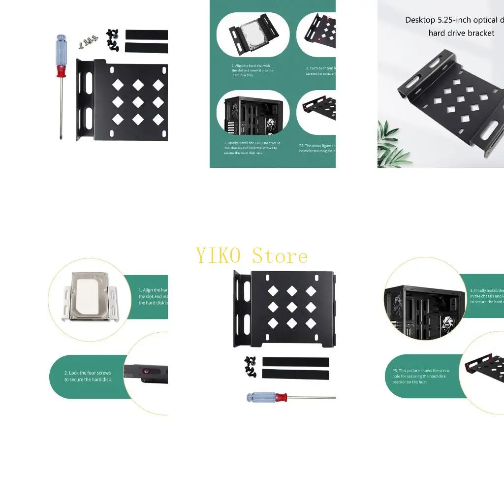 

K32C Easy Setup Внутренняя поддержка жесткого диска для 2,5 дюйма и 3,5 дюйма приводит к скобкам с точными вырезами монтажного