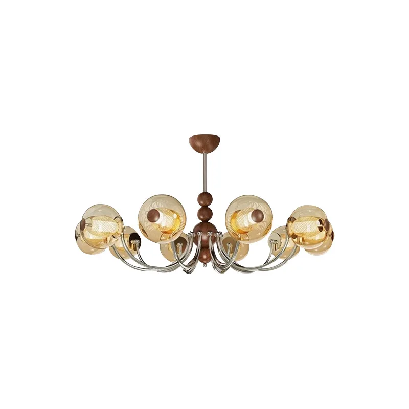 

French medieval living room bedroom light, Maillard log retro main light