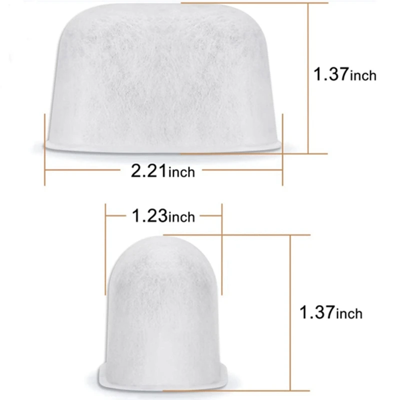 6 Pack Charcoal Filters Compatible For Breville BWF100 Machines, Breville Espresso Machine Water Filter Replacement