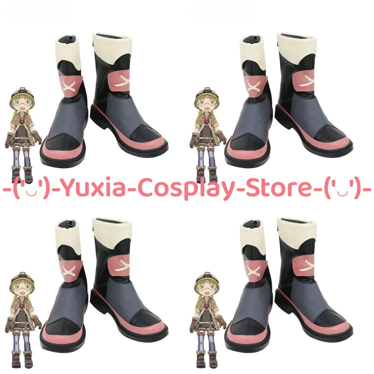 

Yuxiacosplay! Made in Abyss Riko Cosplay Shoes Anime Game Character Prop PU Leather Boots Halloween Carnival Party Costume