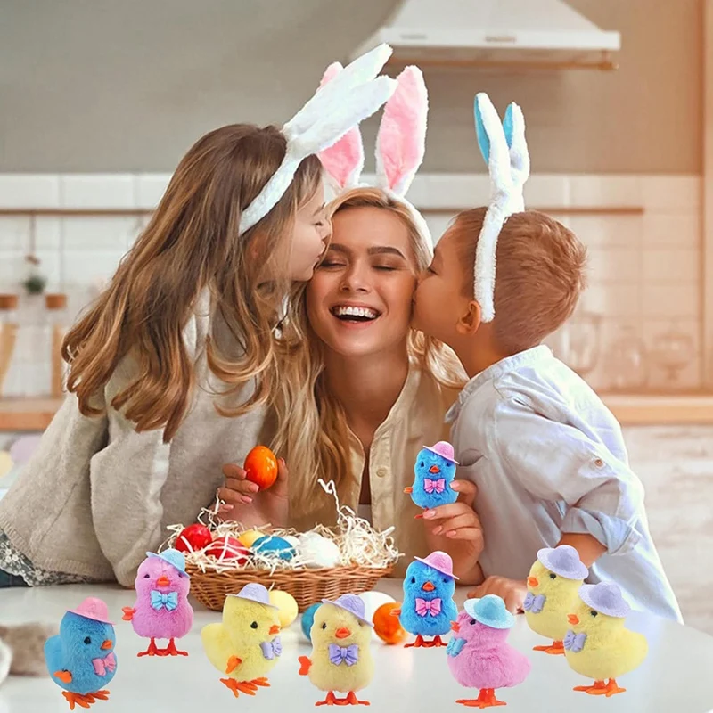 ตุ๊กตาผ้ากำมะหยี่สำหรับเด็ก4แพ็คของเล่นสำหรับเด็กหัดเดินอีสเตอร์สำหรับเทศกาลอีสเตอร์ติดตั้งง่ายใช้งานง่าย