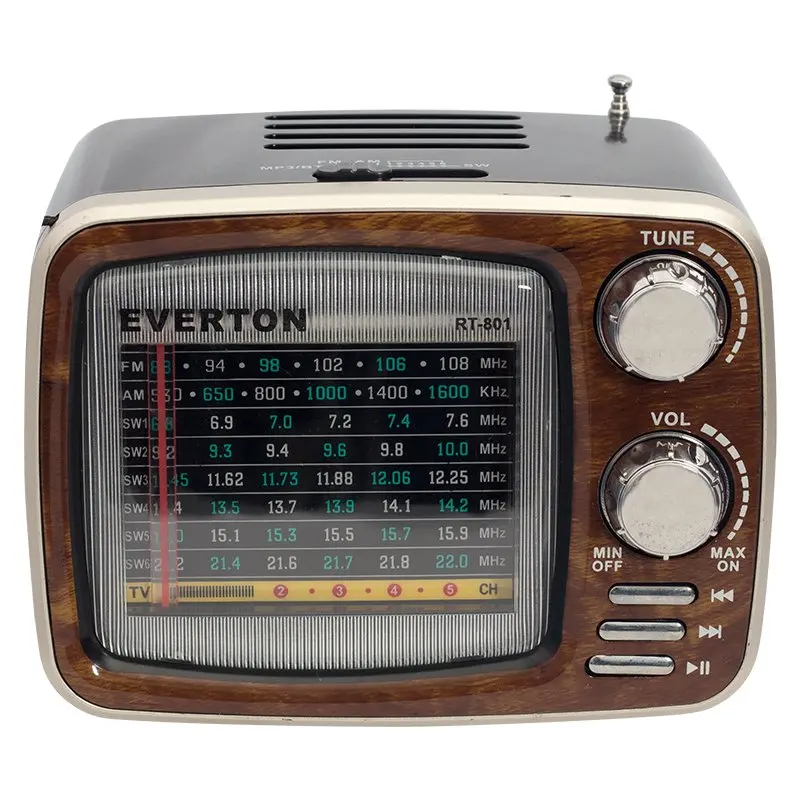 Everton Rt-801bt Usb-sd-fm-bluetooth Supported Nostalgic Radio