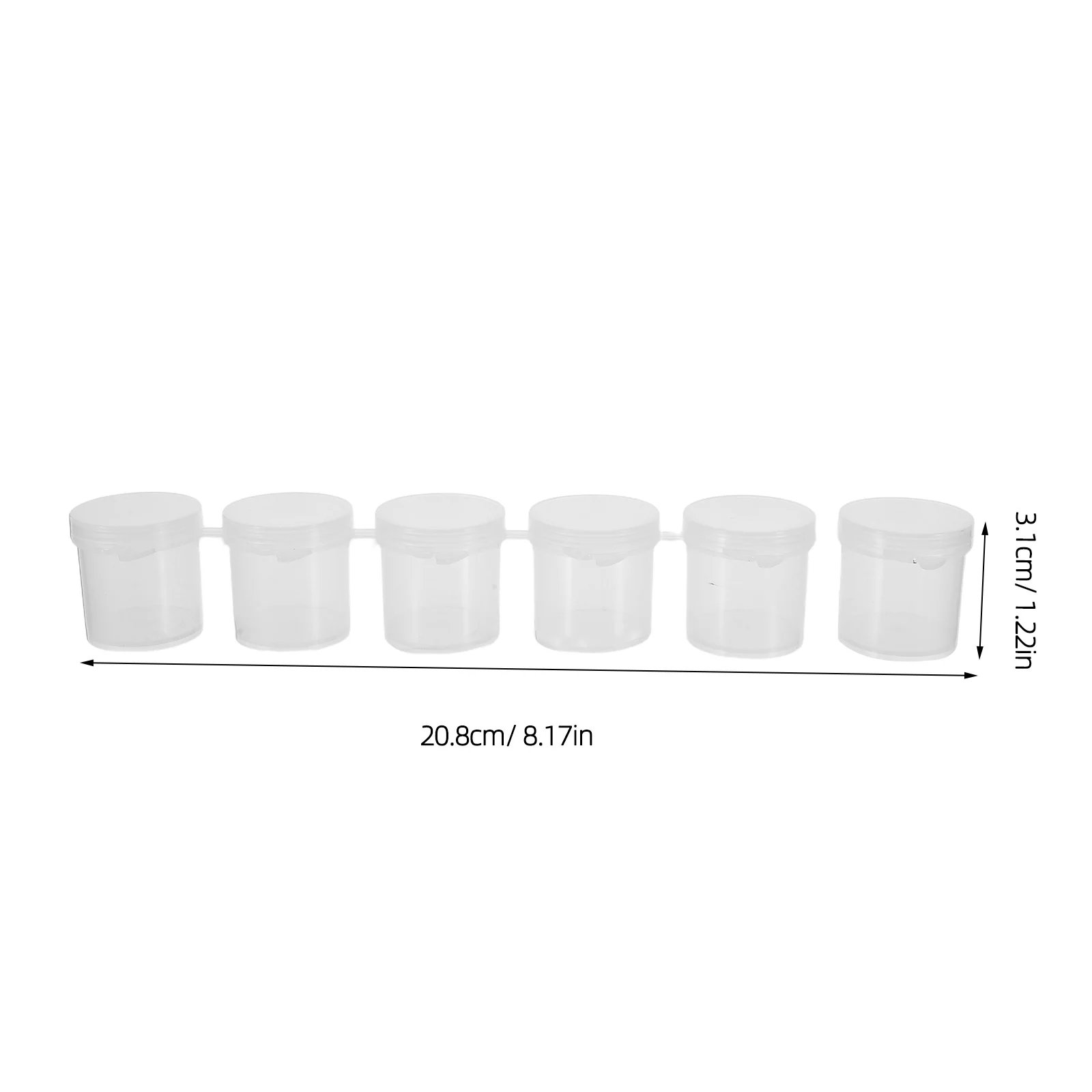 10pcs Mini Empty Paint Strips 15Ml Plastic Pigment Cups With Lids Storage Container For Craft Painting Travel Watercolor Box