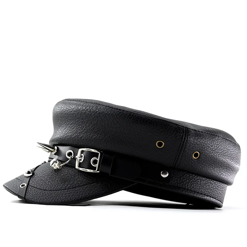 قبعة تنحيف من الجلد البحري مع قبعة تنحيف فريدة من نوعها على طراز الهيب هوب الشرير