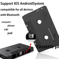 2025 Tape Player Bluetooth 5.0 Tape Auxiliary Adapter Black, Car Audio Bluetooth Wireless Tape Receiver