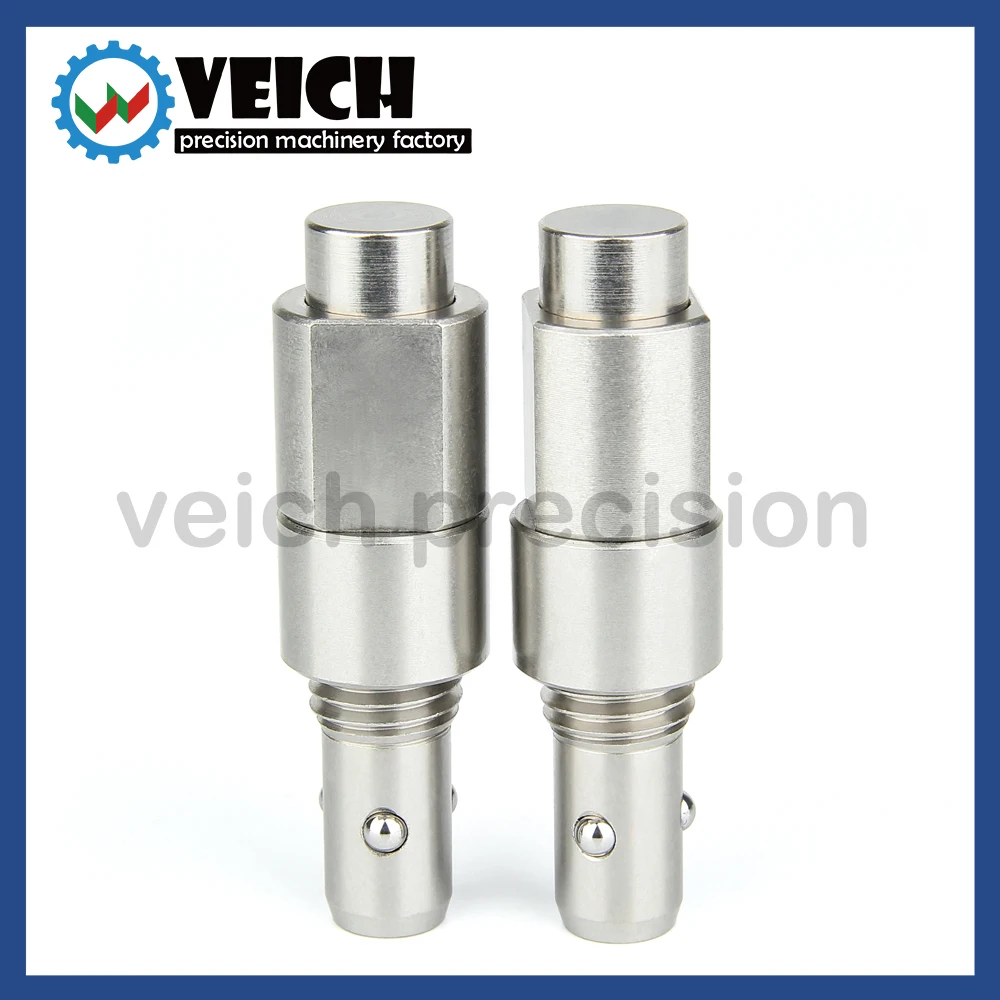 VCN124 Carbon Steel With Nickel-Plated/Stainless Steel Button Type Screw Ball Lock Pins M8/M12 Locating Pins Diameter6/10 mm