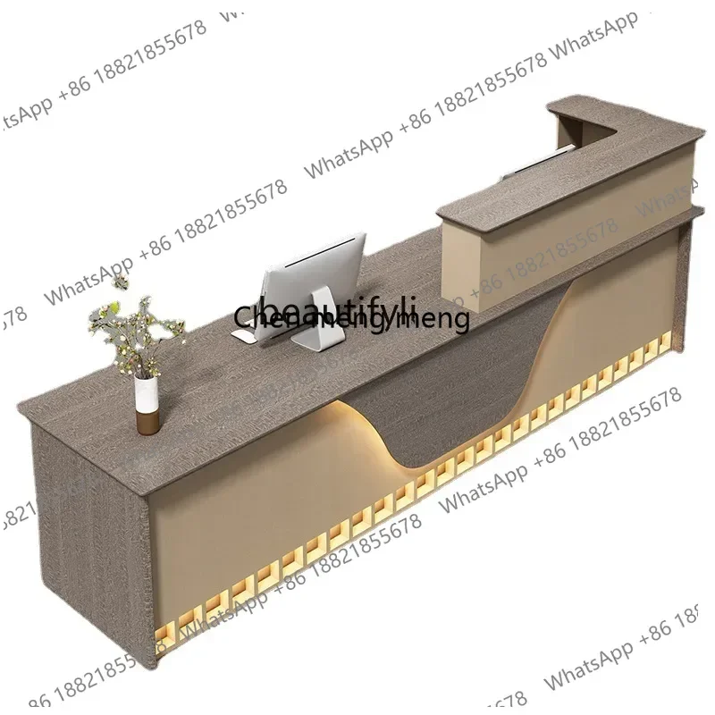 Hot sales Light luxury front desk reception desk company office consultation beauty salon checkout page bar