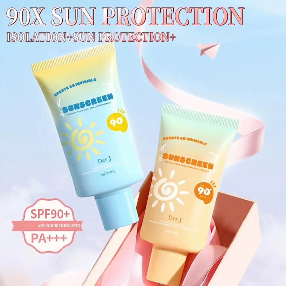 

40g Der.j Sunscreen SPF 90 Hydrating Lightweight Non-greasy Sunblock Oil-Control Refreshing Whitening Sunscreen Face B2Z2