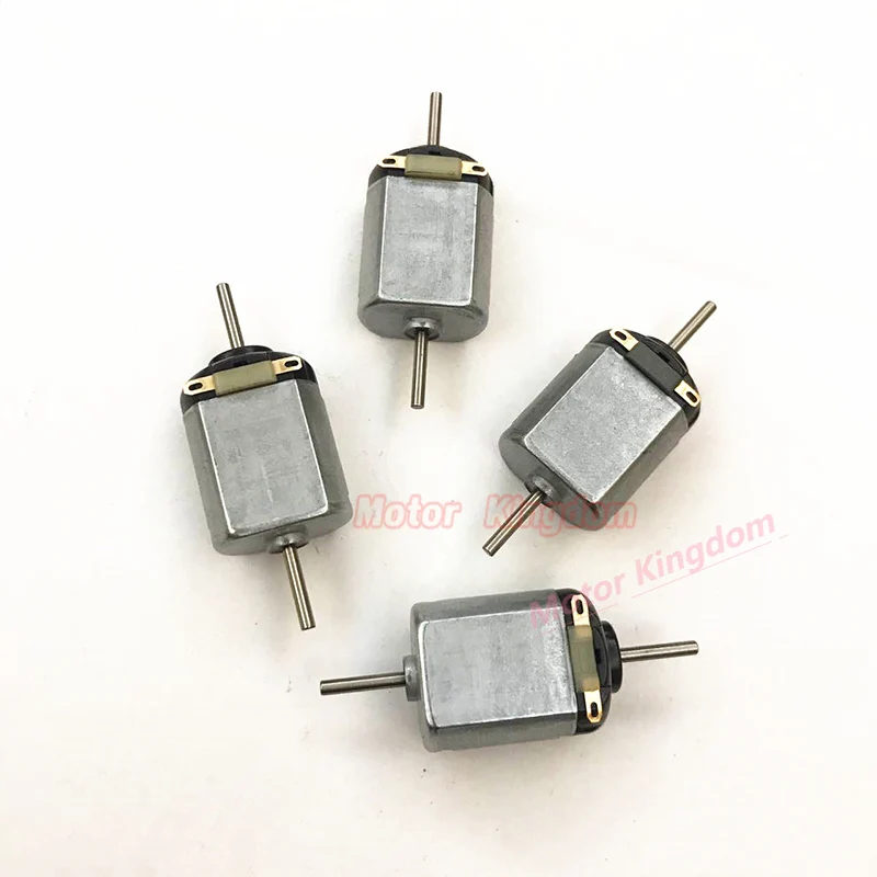 4pcs/lot  Mini 130 Motor Dual Shaft Double 2mm Axis  DC 1.5V-3V 14000RPM DIY Hobby Toy Car Fan Model 15mm*20mm Micro Engine