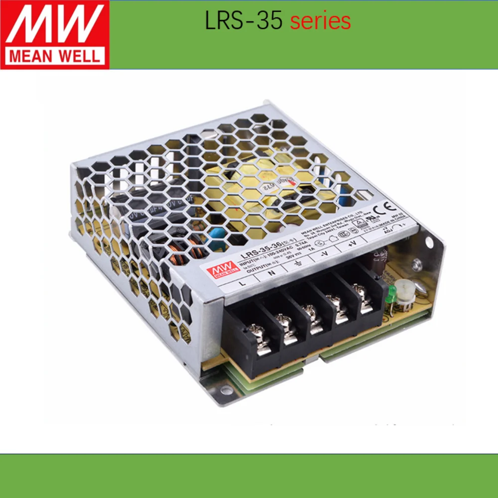 MEAN WELL LRS-35-Serie LRS-35-5 LRS-35-12 LRS-35-15 LRS-35-24 LRS-35-36 LRS-35-48 Schaltnetzteil mit Einzelausgang