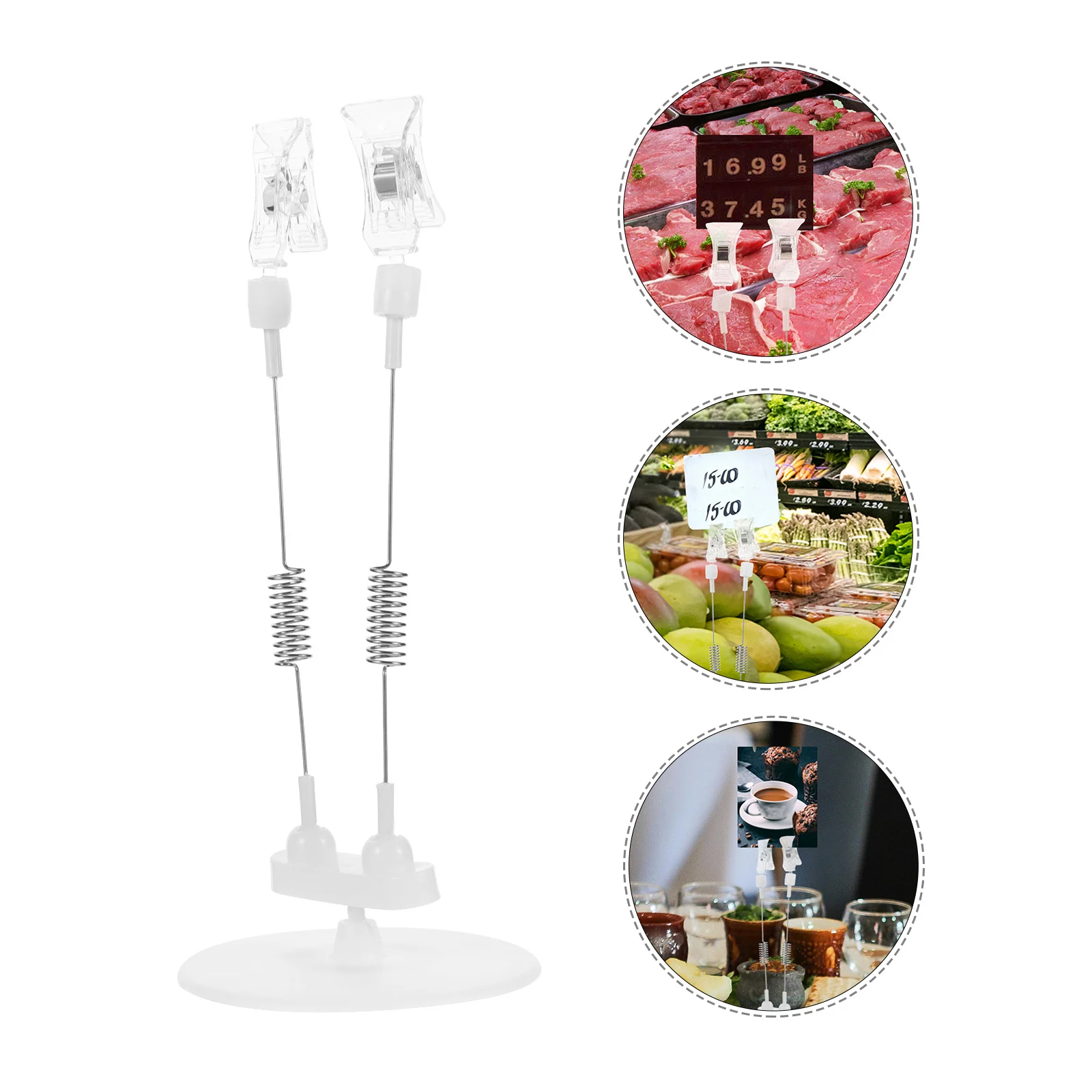 

5Pcs Price Tag Holder Clips Portable Retail Sign Clips for Shops Supermarkets Advertising Price Tag Holder Retail Store Supplies