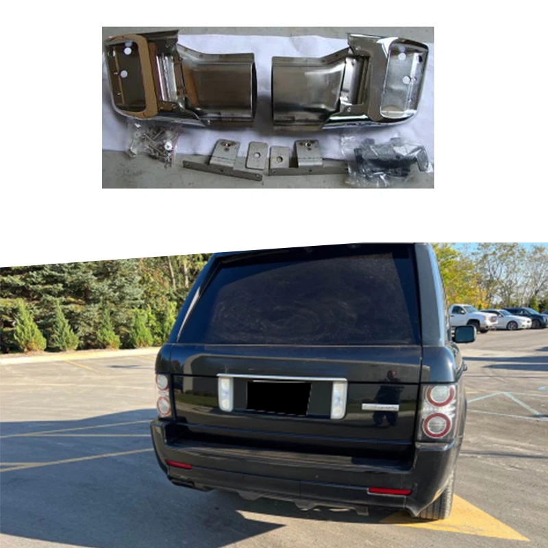Car Accessories Exhaust Pipe Muffler Tips Black Tailpipe Exhaust System for Range Rover vogue L322 Dual Tailpipe