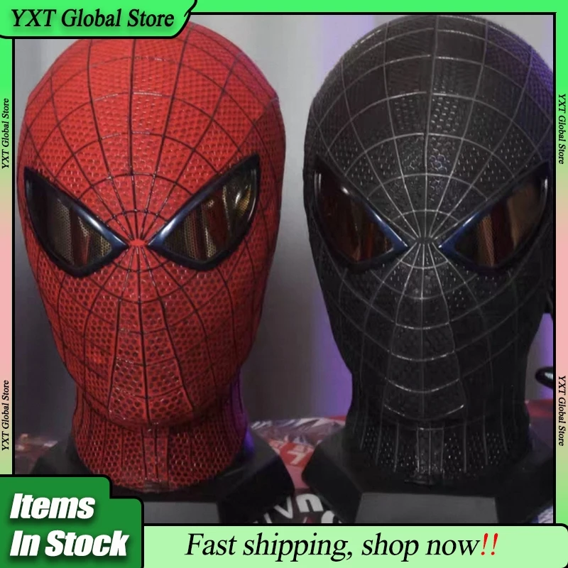 

Super Spider V1 V2 Cosplay Mask Handcraft High-Quality Mask Spiderman Garfield Version Of Peter Parker Tobey Halloween Xmas Gift