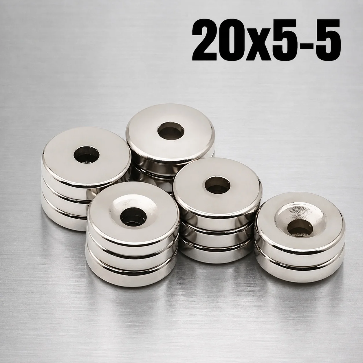 Industrial Standard Magnetic Alloy Corrosion Resistant Neodymium Magnet Round Disc 20x5-5mm Factory Positioning Tool Fixing