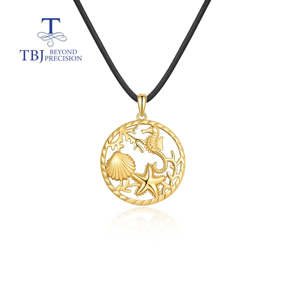 

2026 925 Sterling Silver Pendant Necklace sea stars sea horse beach Jewelry for Lady Birthday Festival Party Gift