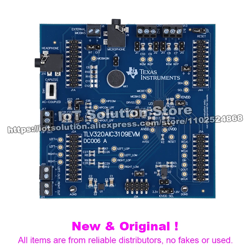 TLV320AIC3109EVM-K TLV320AIC3109-Q1 Evaluation Module and USB Motherboard