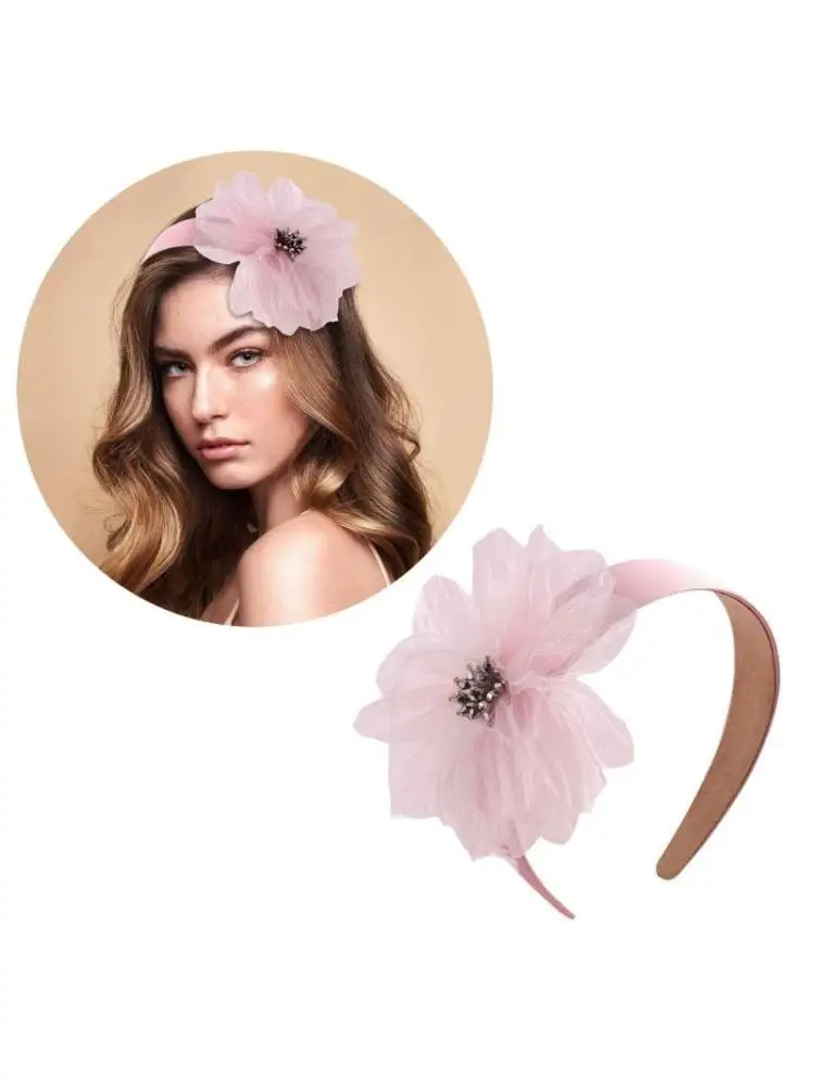 39BD Elegant Flapper Headband Beading Feathered Headpiece Fascinators 1920s