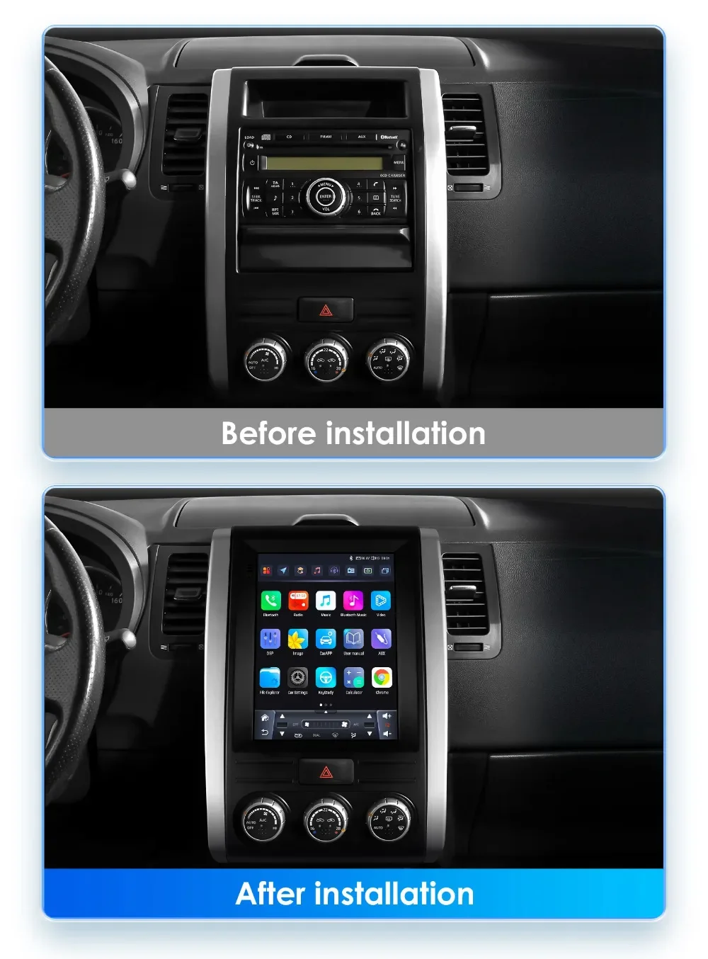 Android Car Radio For Nissan X-Trail X Trail Xtrail 2 T31 MX6 2007-2015 Carplay Multimedia auto 2Din Headunit Stereo Player 7862