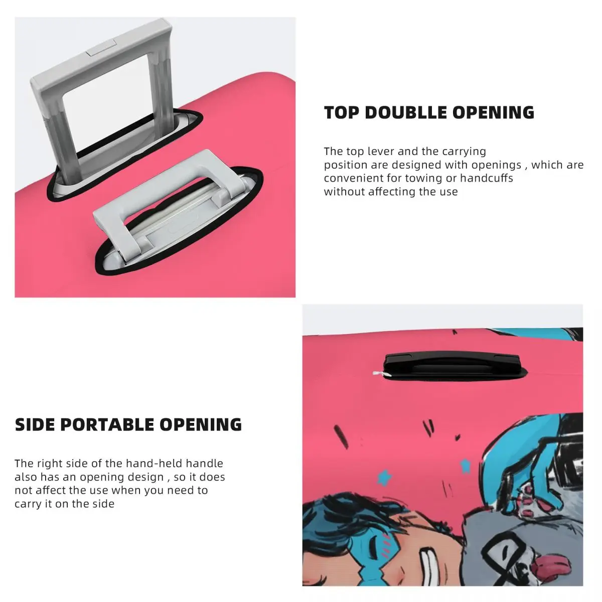 غطاء حقيبة Nightwing And Bitewing Ico حماية مرنة لحماية أمتعة السفر مقاس 18-32 بوصة