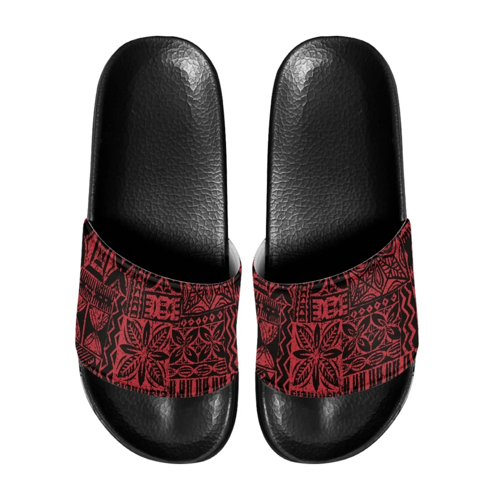 Polynesian Tribal Samoan Totem Tattoo Samoa Prints Men Outside Slippers Summer Beach Sandals Thick Sole Non-slip Slides Indoor