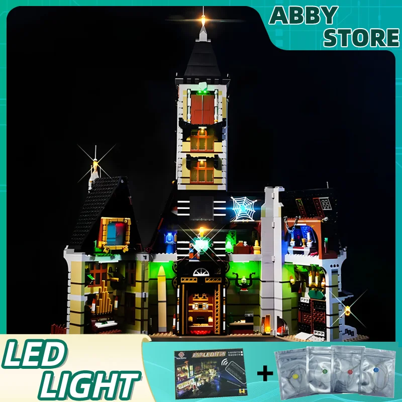 Zestaw oświetlenia LED RC DIY do zestawu klocków budowlanych LEGO 10273 nawiedzony dom (tylko światło LED, bez modelu klocków)